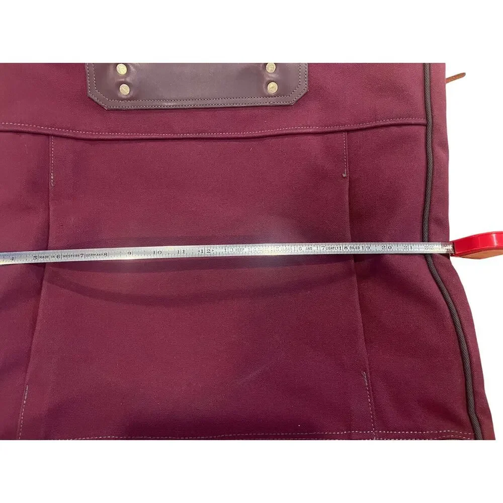 Duluth Pack Sportsman's Garment Bag In Waxed Canvas Burgundy EUC